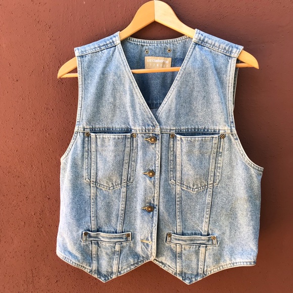 western denim vest